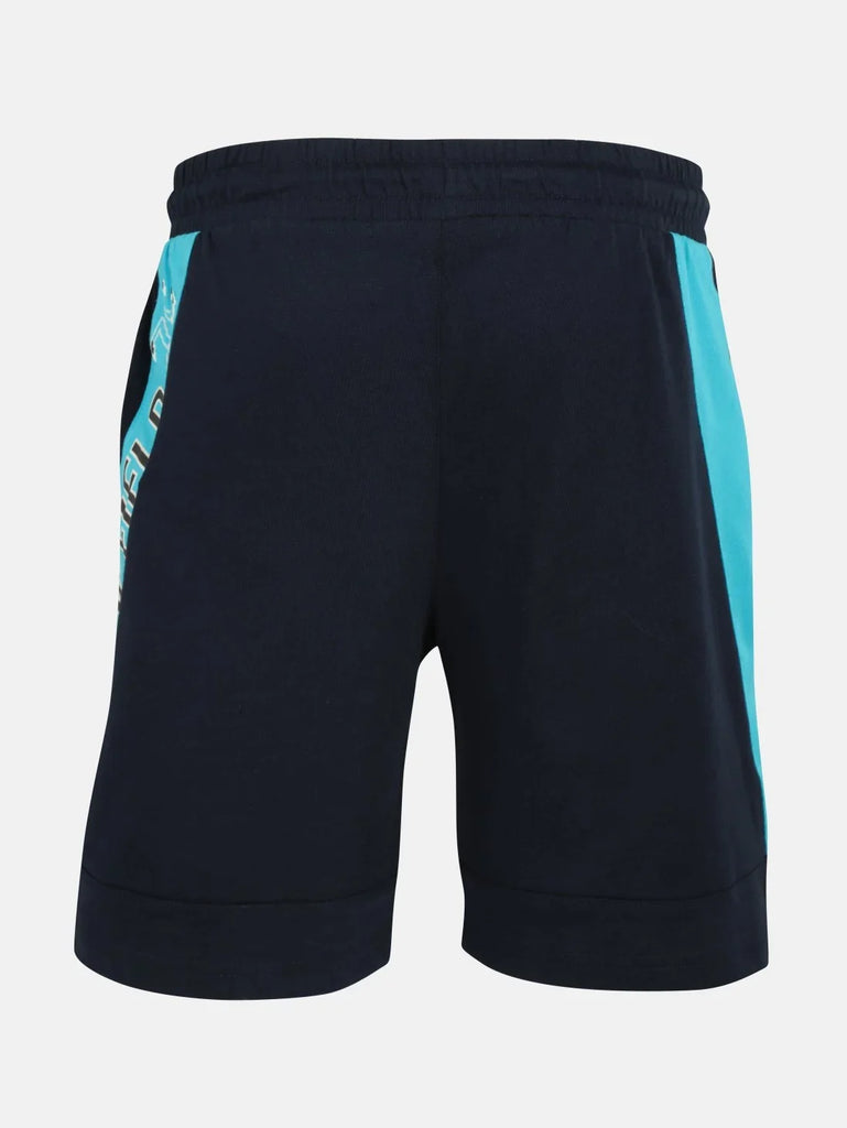 Navy Jockey Boy's Printed Shorts with Side Pockets 