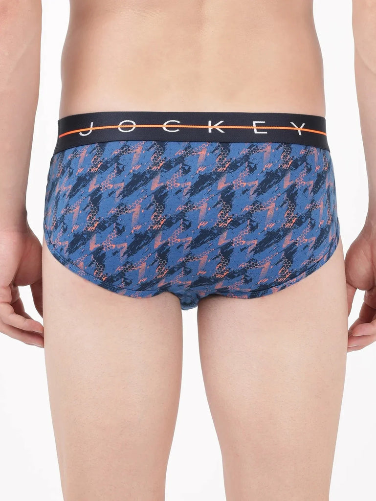 Navy 3 Jockey Printed Brief Underwear