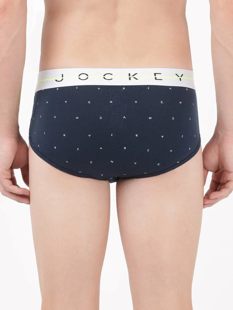 Navy Jockey Printed Brief Underwear