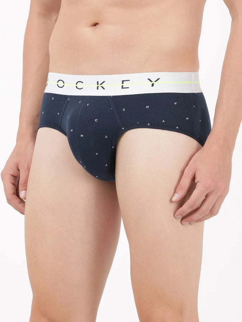 Navy Jockey Printed Brief Underwear