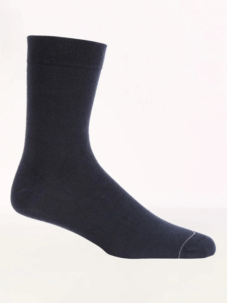 Navy Jockey Men's Modal Cotton Stretch Crew Length Socks with Stay Fresh Treatment