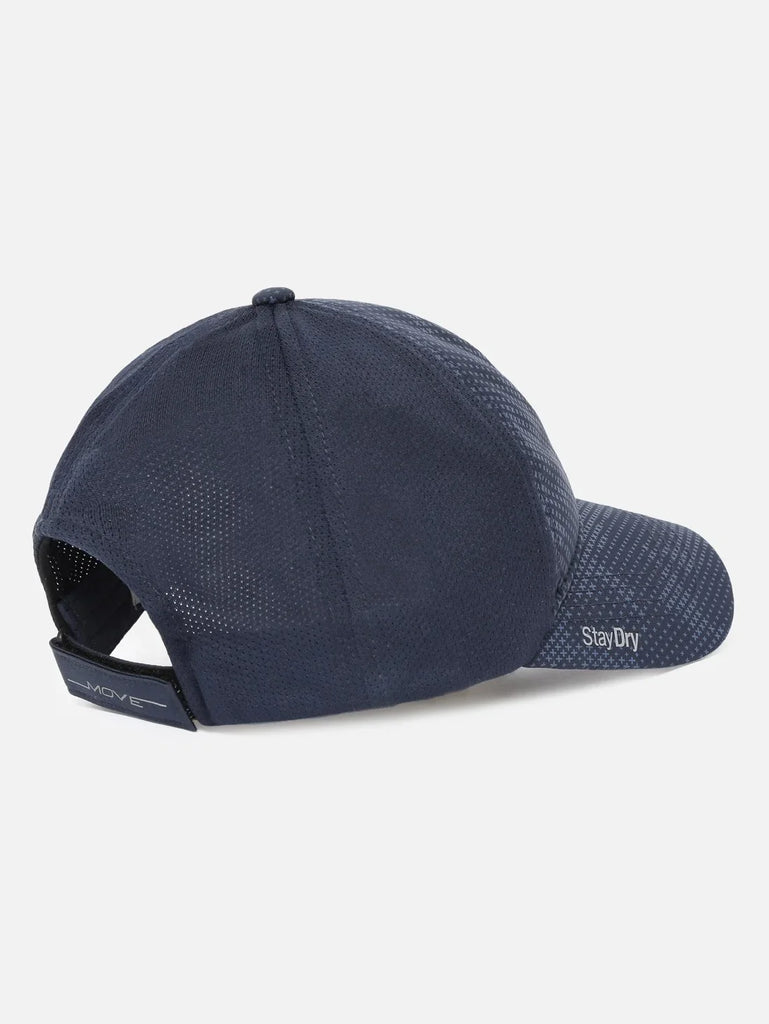 Navy Jockey Polyester Printed Cap with Adjustable Back Closure