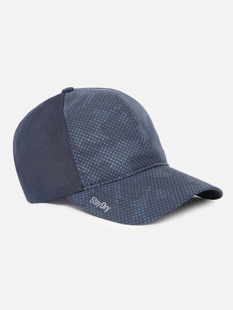 Navy Jockey Polyester Printed Cap with Adjustable Back Closure