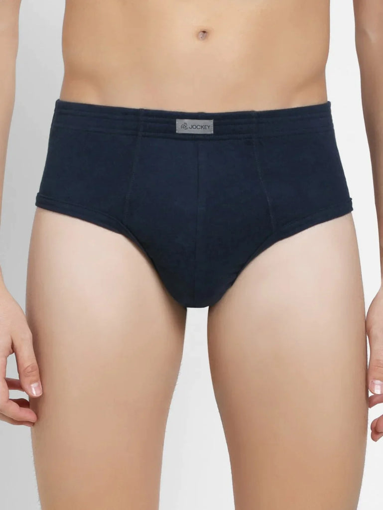 Navy Jockey Solid Brief Underwear Men