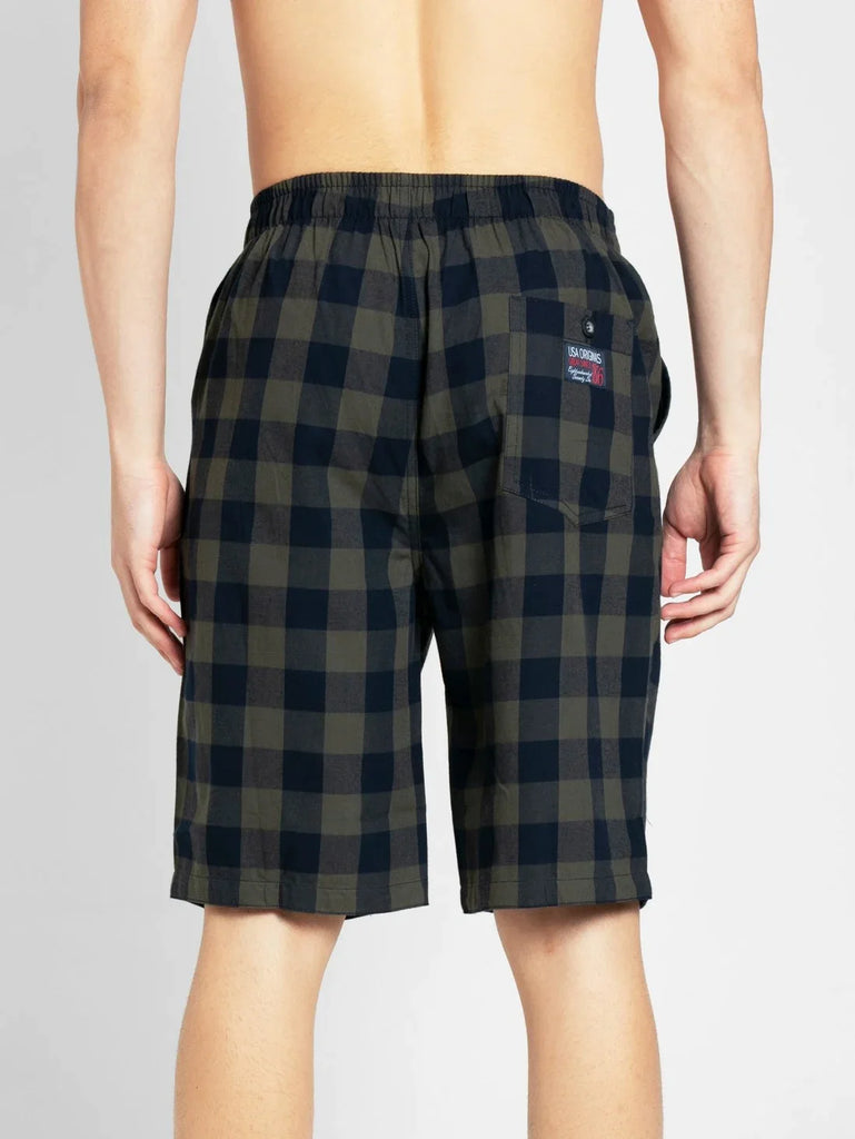 Navy & Deep Olive JOCKEY Men's Regular Fit Printed Bermuda