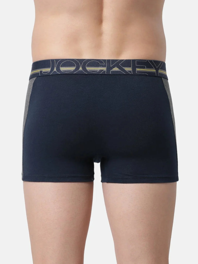 Navy Jockey Elastane Stretch Solid Trunk Underwear For Men