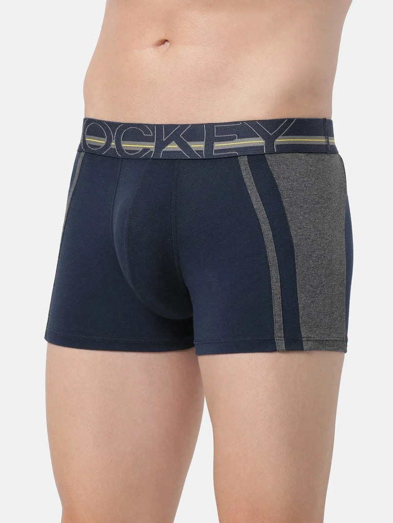 Navy Jockey Elastane Stretch Solid Trunk Underwear For Men