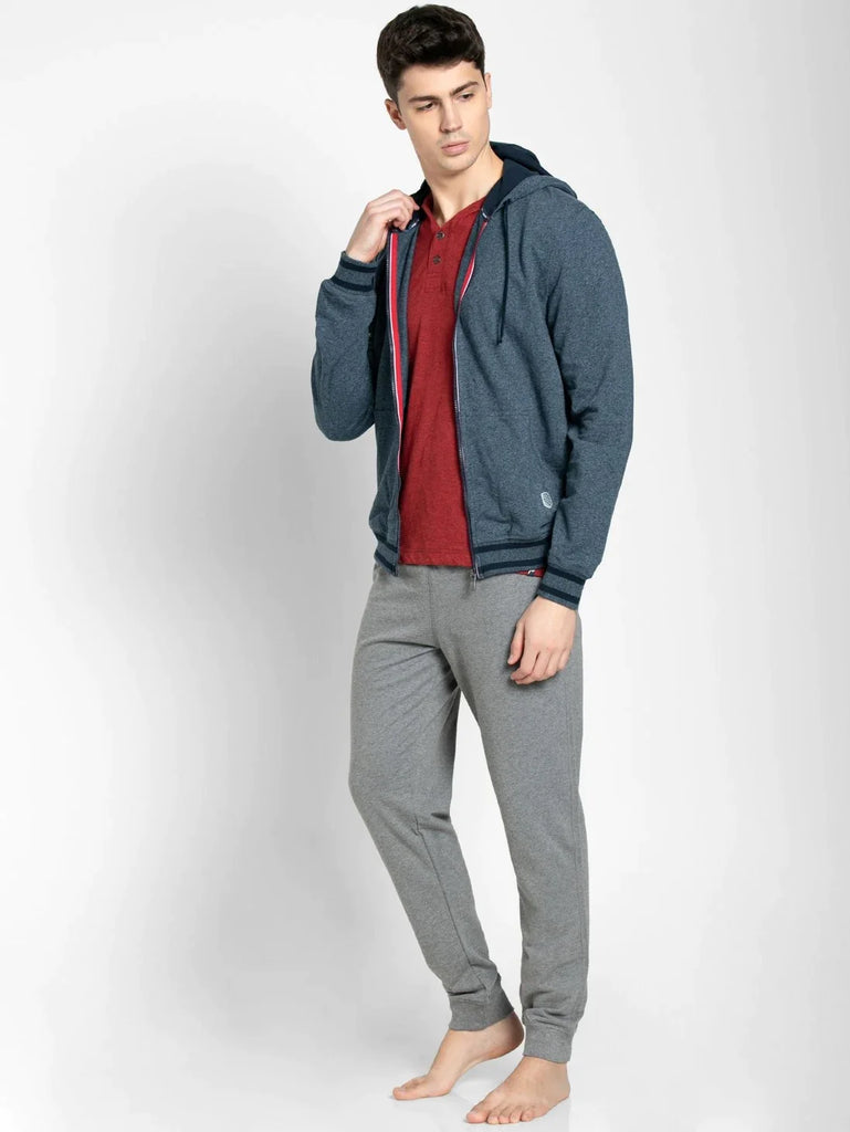 Navy Grindle JOCKEY Men's Super Combed Cotton French Terry Hoodie