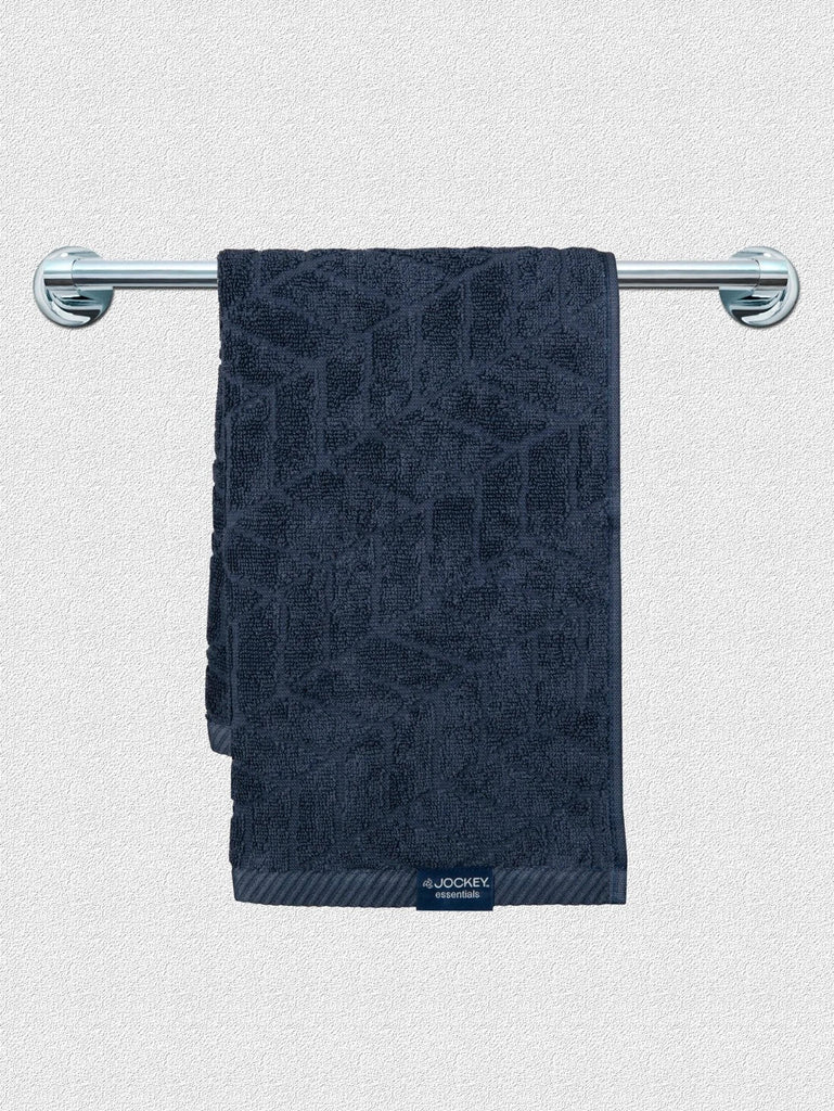 Cotton Terry Ultrasoft and Durable Patterned Hand Towel Navy