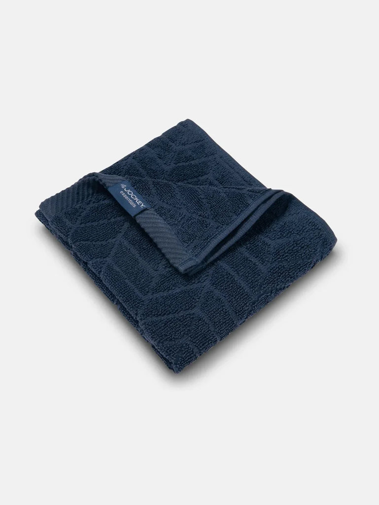 Cotton Terry Ultrasoft and Durable Patterned Hand Towel Navy