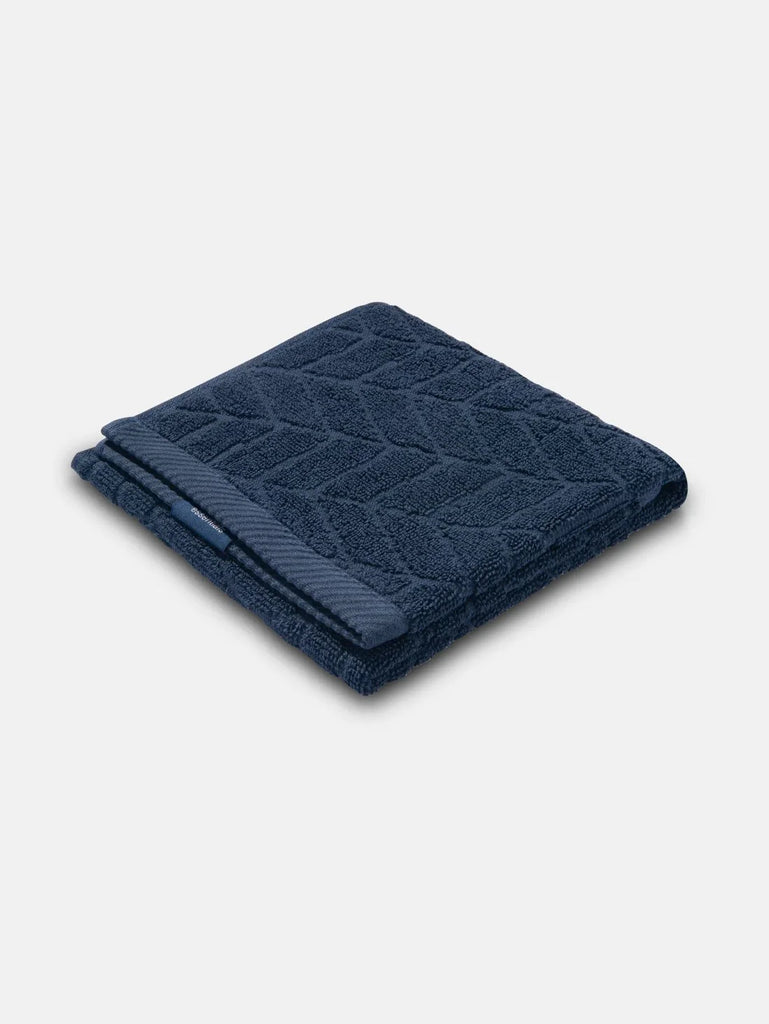 Cotton Terry Ultrasoft and Durable Patterned Hand Towel Navy