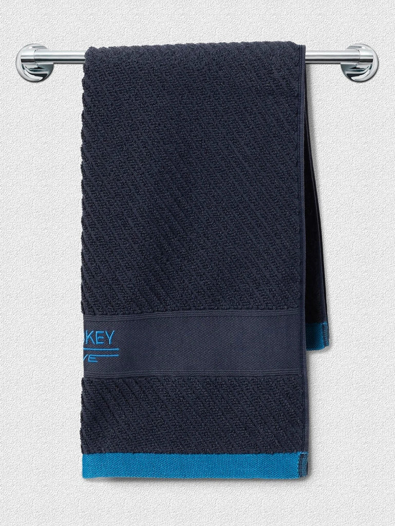 Cotton Rich Terry Ultrasoft and Durable Solid Hand Towel - Navy(Pack of 2)