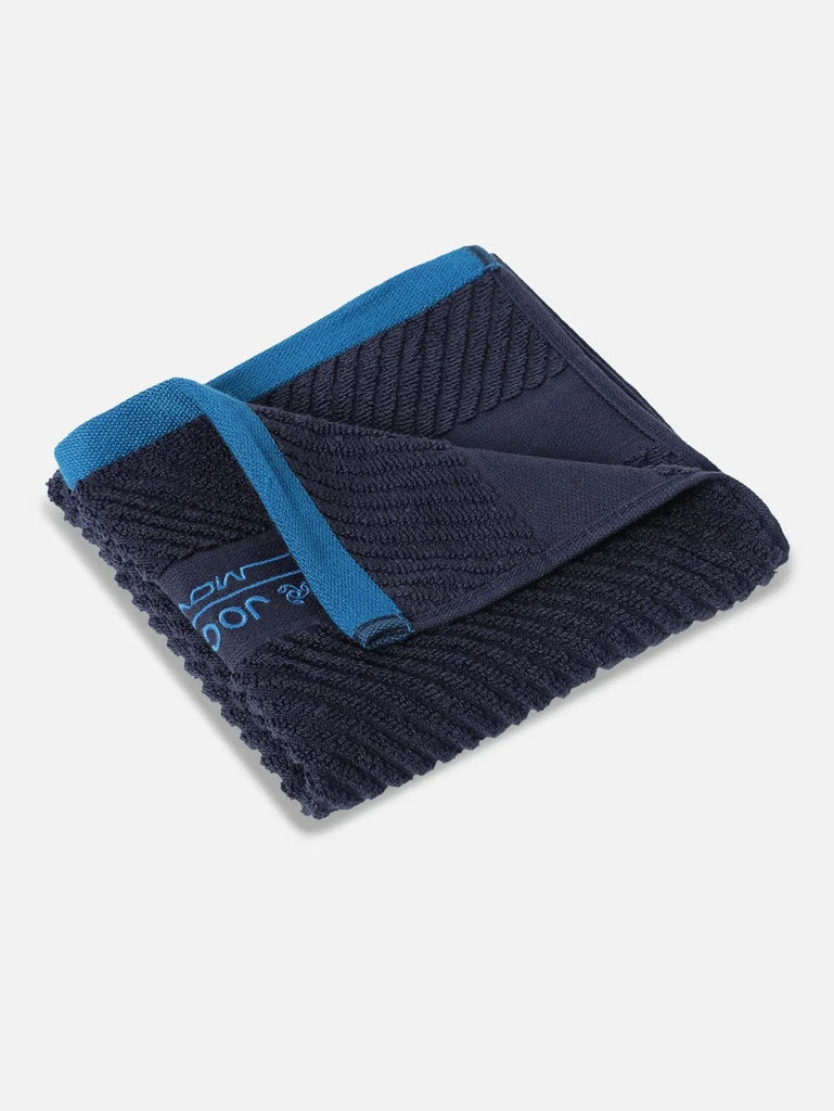 Cotton Rich Terry Ultrasoft and Durable Solid Hand Towel - Navy(Pack of 2)