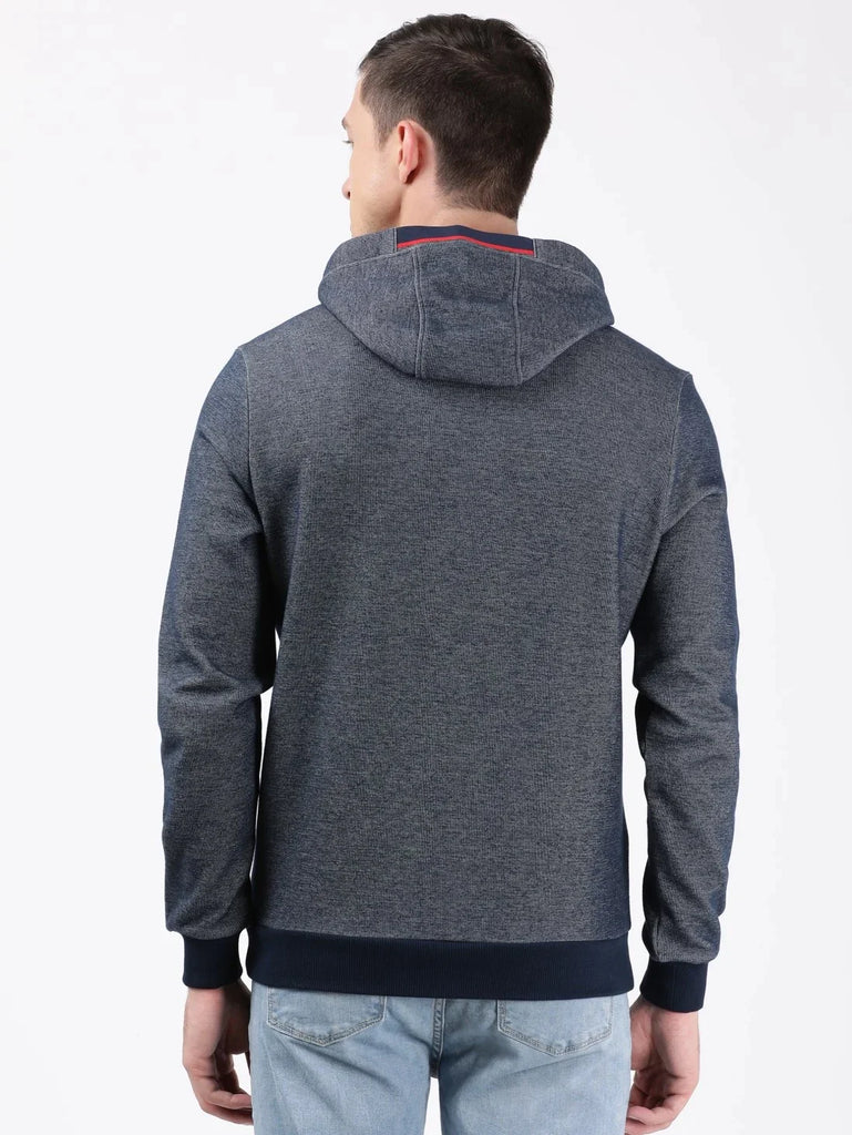 Navy JOCKEY Men's Super Combed Cotton Rich Printed Hoodie Sweatshirt