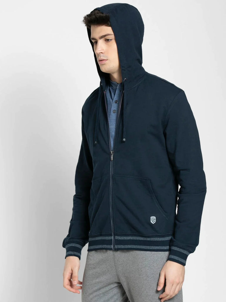 Navy JOCKEY Men's Super Combed Cotton French Terry Hoodie