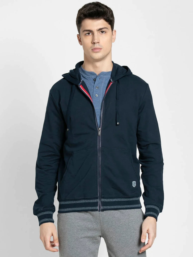 Navy JOCKEY Men's Super Combed Cotton French Terry Hoodie