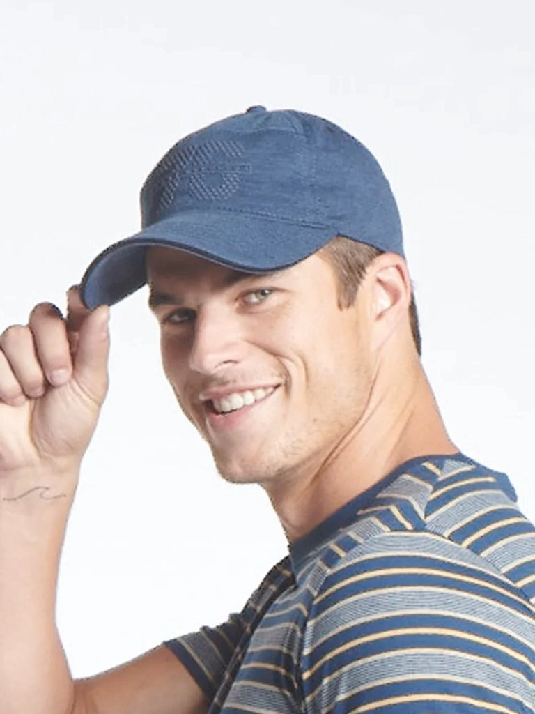 Navy Melange Jockey Solid Cap For Men