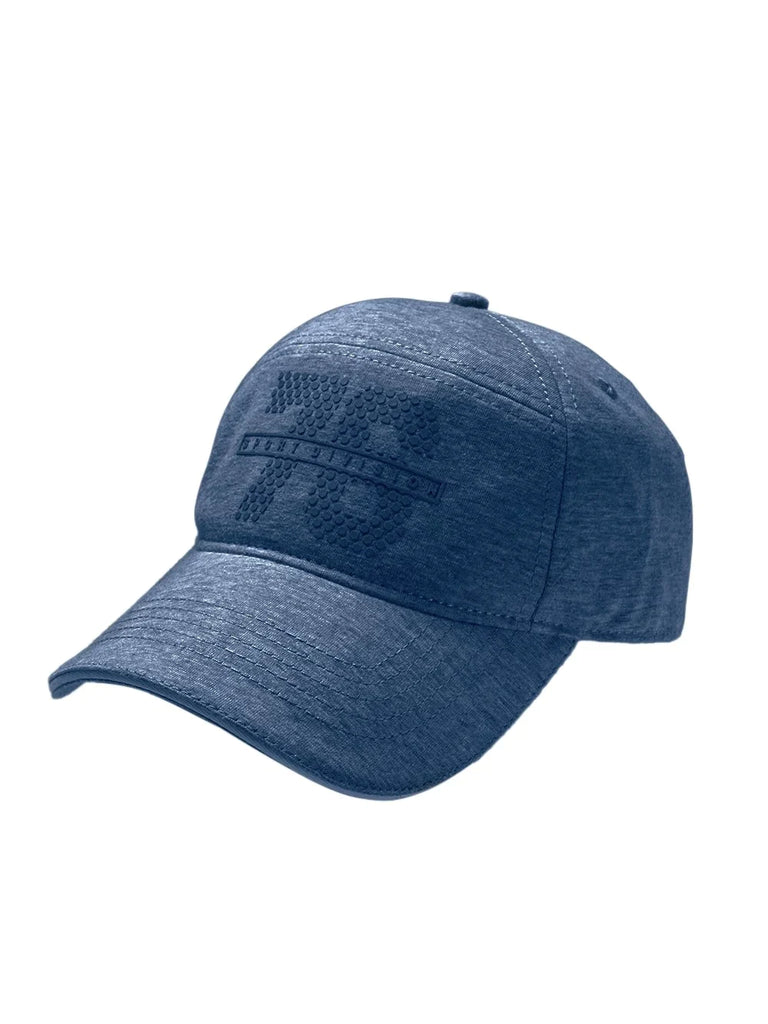 Navy Melange Jockey Solid Cap For Men