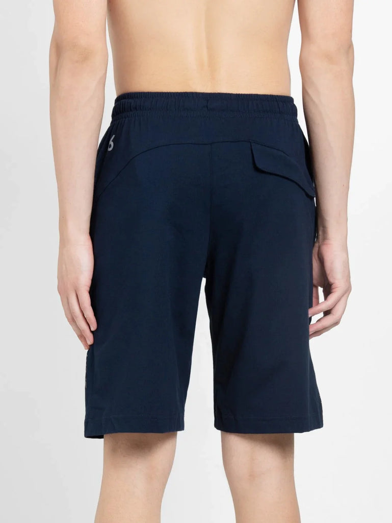 Navy JOCKEY Men's Super Combed Cotton Regular Fit Solid Shorts