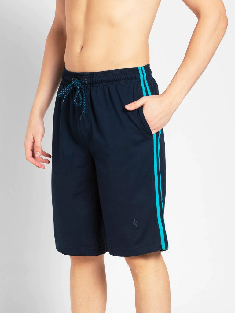 Navy & Scuba Blue JOCKEY Men's Regular Fit Solid Shorts