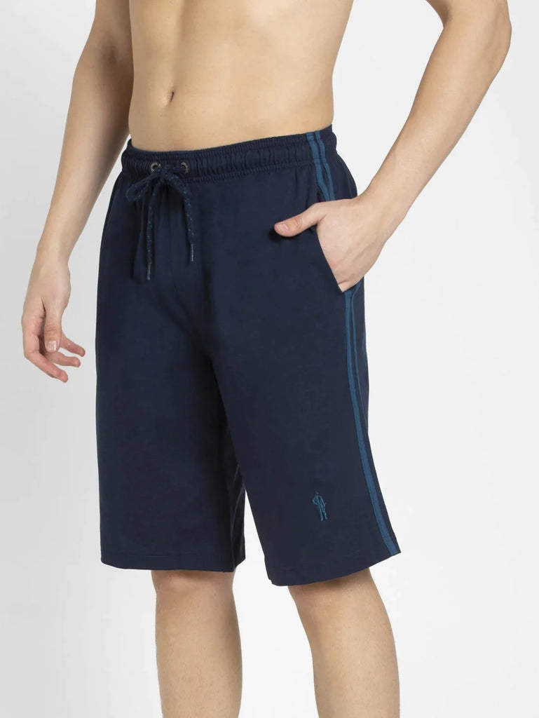 Navy & Seaport Teal JOCKEY Men's Regular Fit Solid Shorts