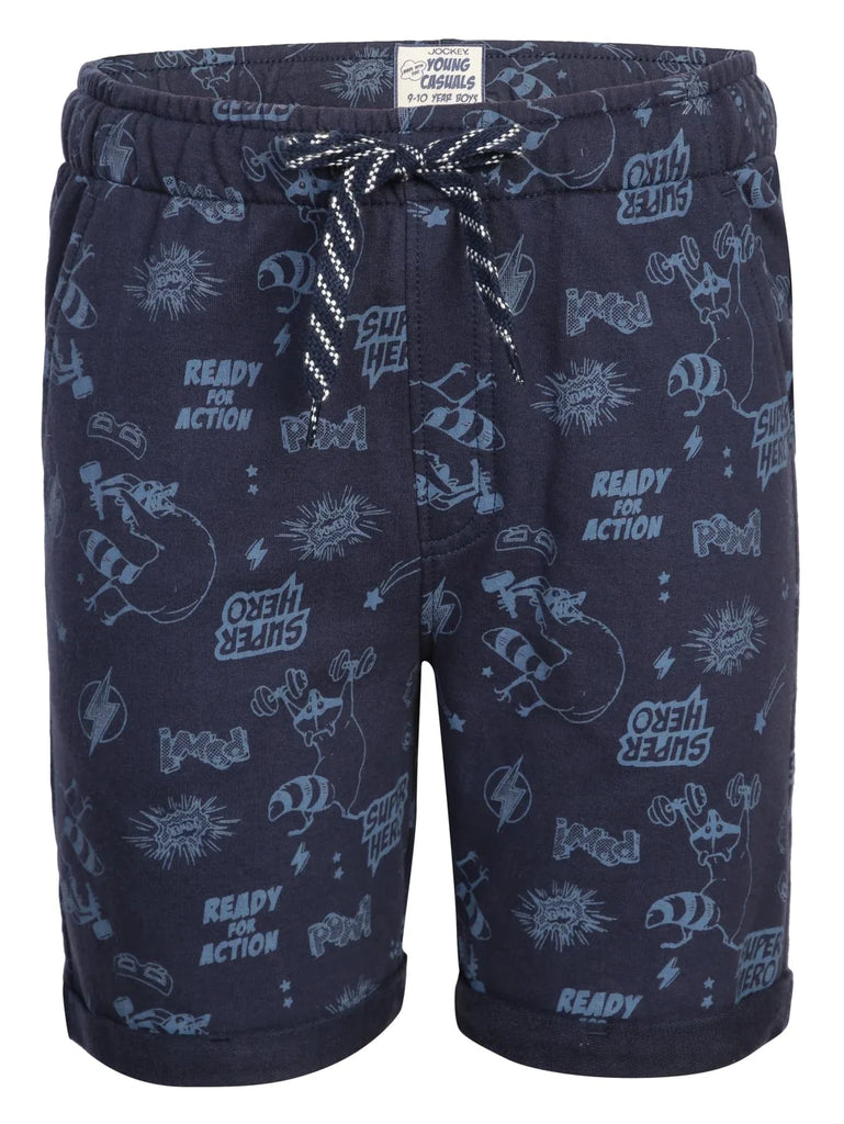 Navy JOCKEY Boy's Printed Shorts