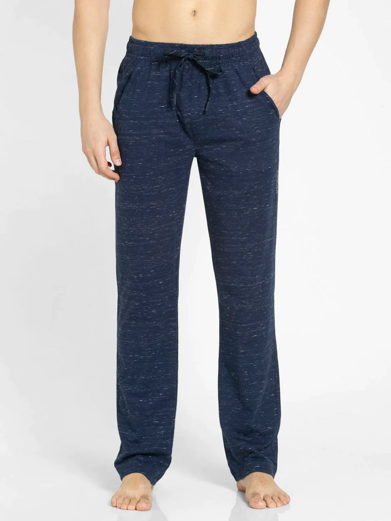 Navy Snow Melange Slim Fit Jockey men's Trackpants 