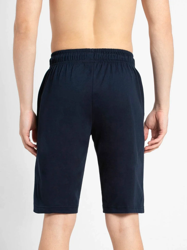 Navy JOCKEY Men's Straight Fit Printed Shorts