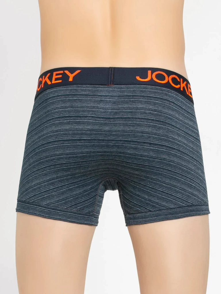 Navy Jockey Elastane Stretch Solid Trunk Underwear For Men