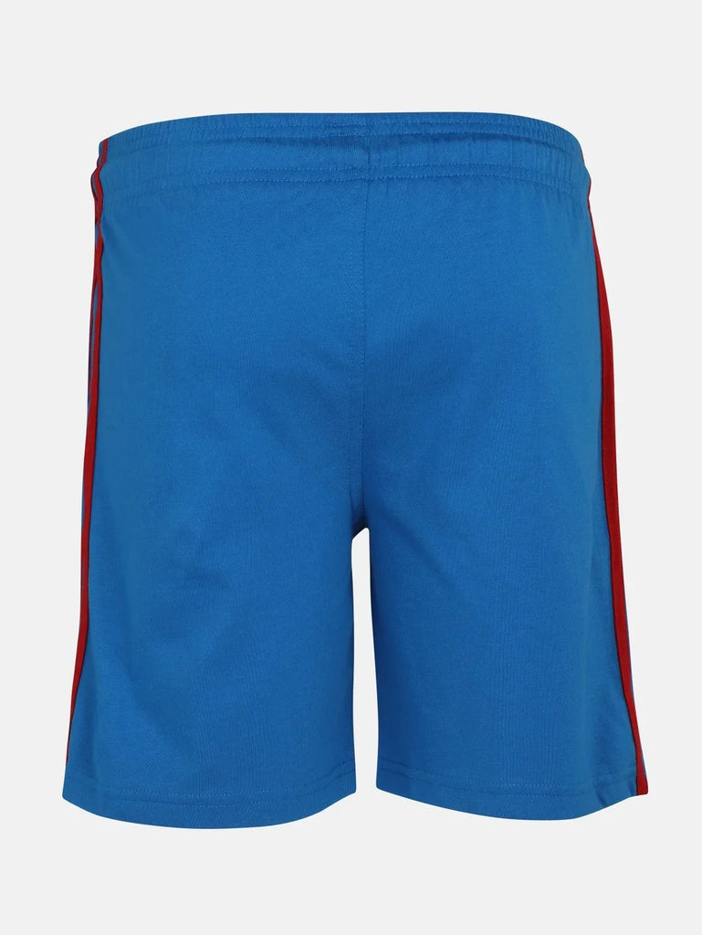 Neon Blue JOCKEY Boy's Super Combed Cotton Printed Shorts