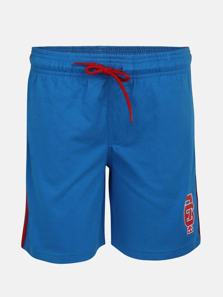 Neon Blue JOCKEY Boy's Super Combed Cotton Printed Shorts