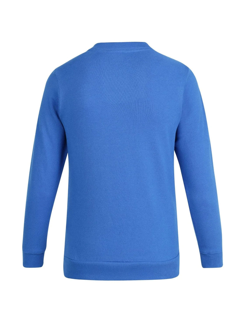 Neon Blue JOCKEY Boy's Cotton Graphic Printed Mandarin Collar Sweatshirt