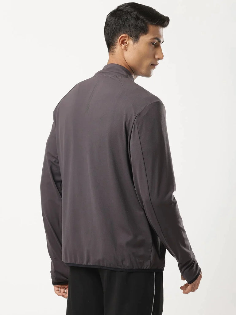 Obsidian JOCKEY Men's Soft Touch Microfiber Elastane Stretch Thumbhole Jacket