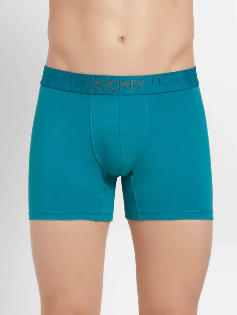 Ocean Depth Jockey Supima Cotton Elastane Stretch Solid Trunk Underwear For Men