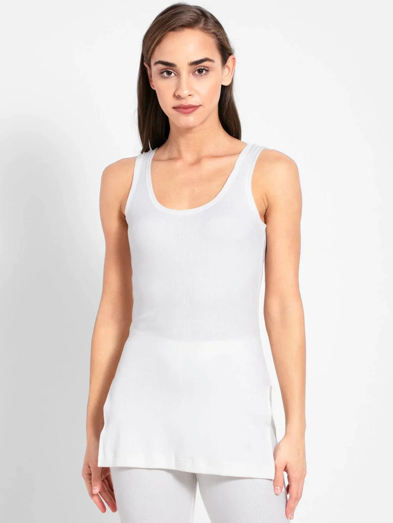 Off White JOCKEY Women's Super Combed Cotton Thermal Tank Top