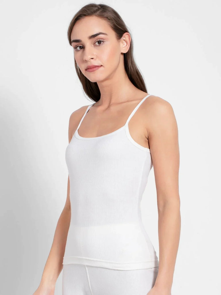 Off White JOCKEY Women's Super Combed Cotton Rich Thermal Camisole