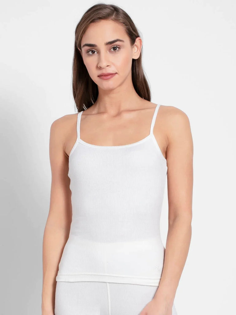 Off White JOCKEY Women's Super Combed Cotton Rich Thermal Camisole