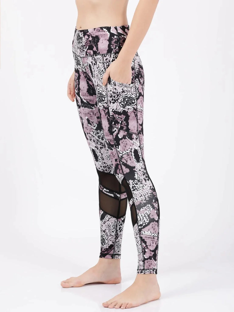 Old Rose Printed JOCKEY Women's Performance Leggings.