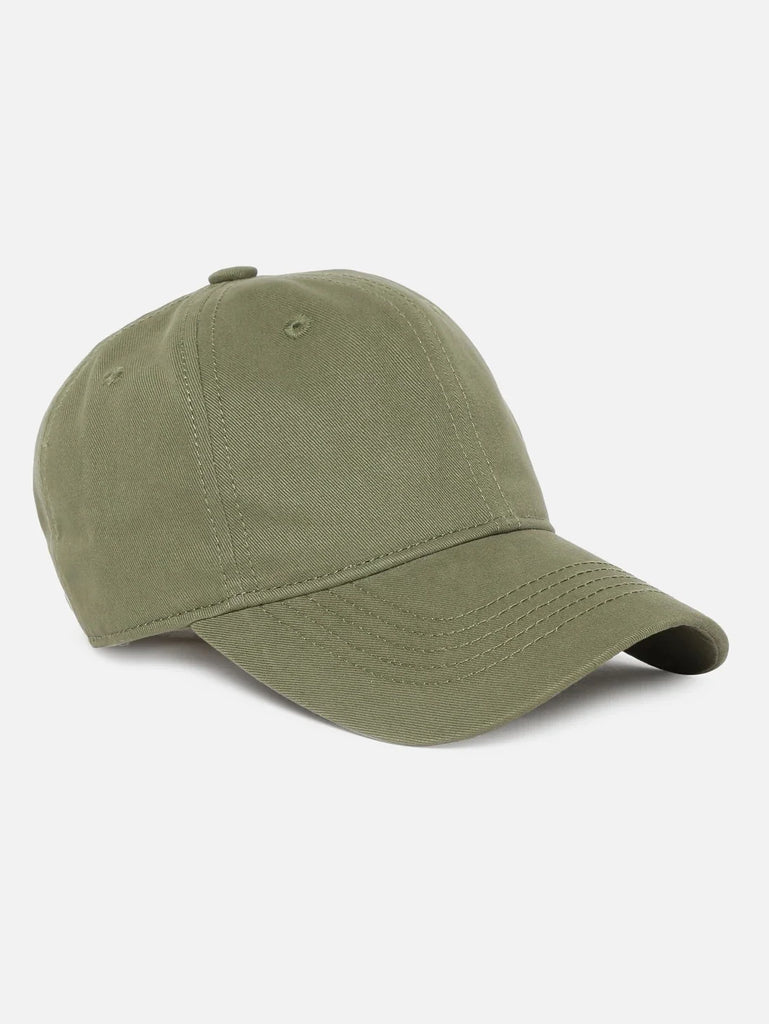 Olive Jockey Solid Cap with Adjustable Back Closure