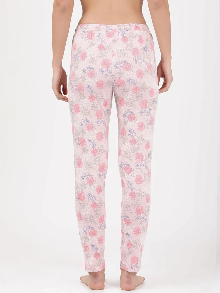 Orchid Pink JOCKEY Women's Relaxed Fit Printed Pyjama.