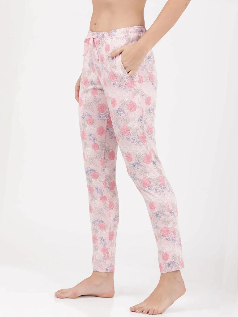 Orchid Pink JOCKEY Women's Relaxed Fit Printed Pyjama.