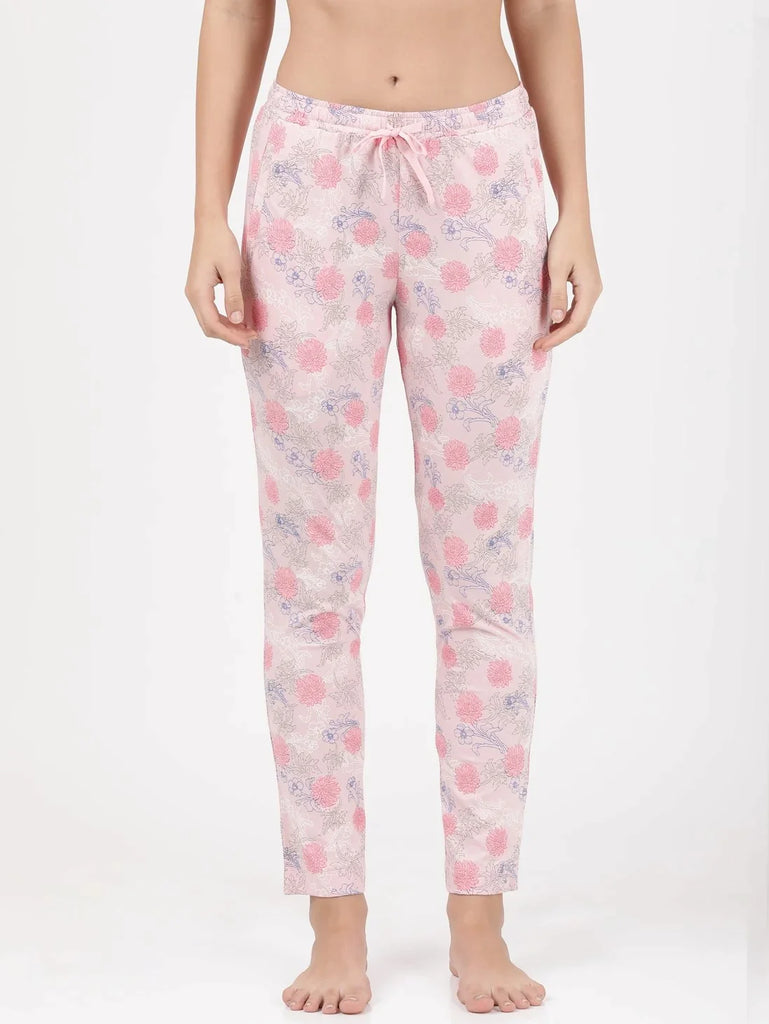 Orchid Pink JOCKEY Women's Relaxed Fit Printed Pyjama.