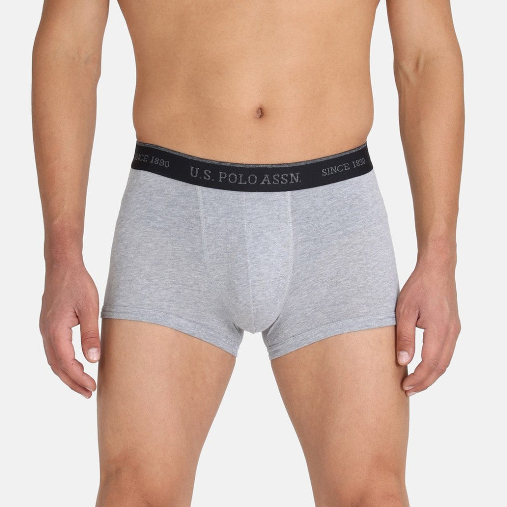 Grey Mel USPA Men Solid Trunk Underwear