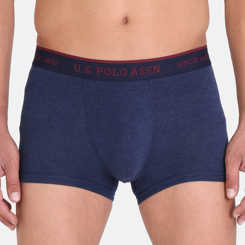 Navy Mel USPA Men Solid Trunk Underwear