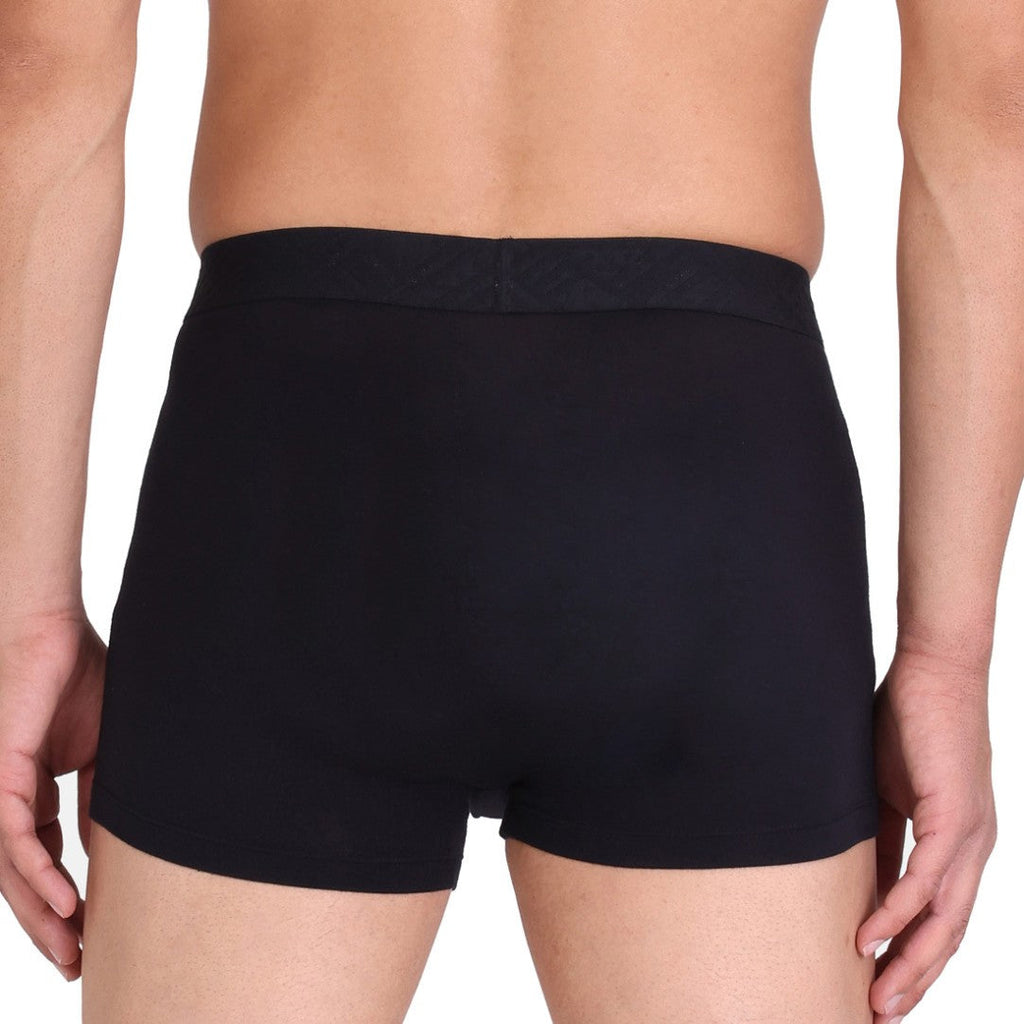 Black USPA Men Solid Trunk Underwear