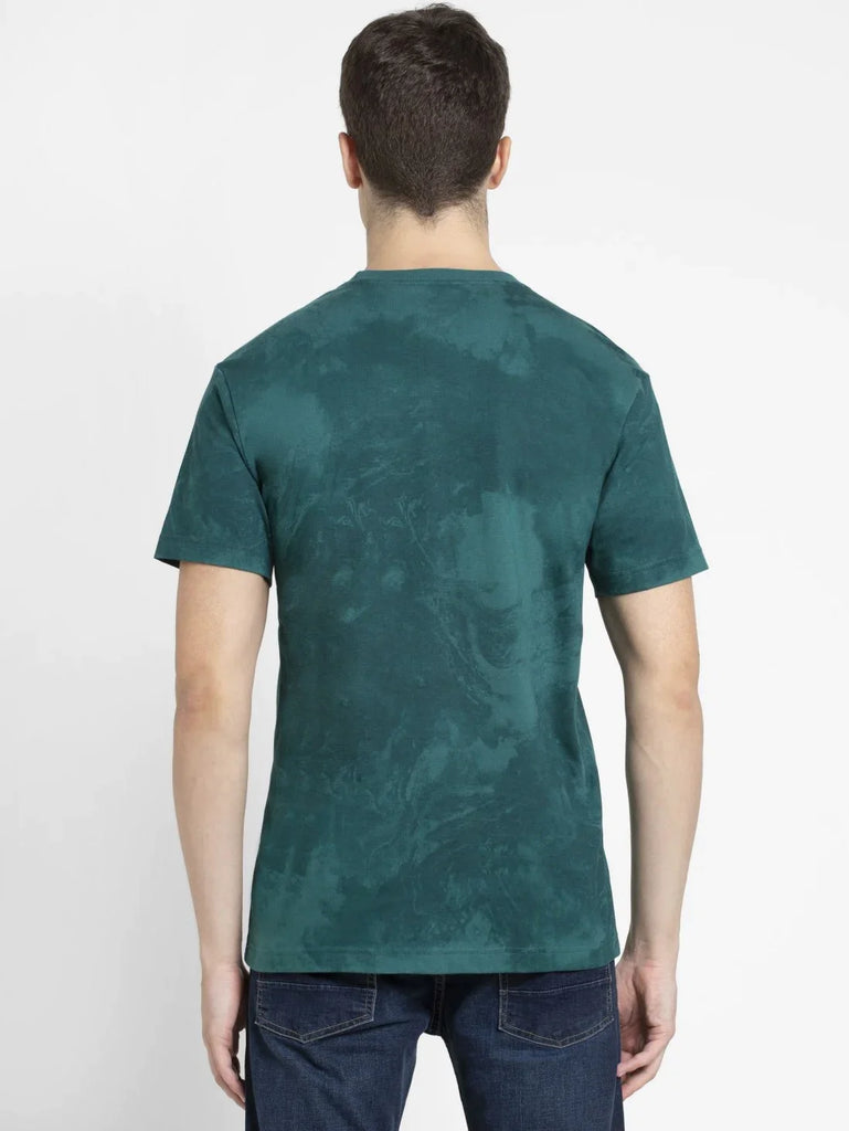 Pacific Green JOCKEY Men's Printed Round Neck Half Sleeve T-Shirt