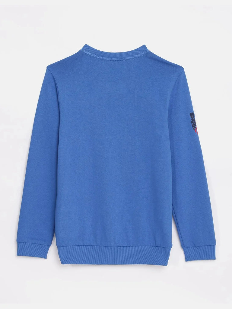 Palace BlueJOCKEY Boy's Cotton Graphic Printed  Sweatshirt