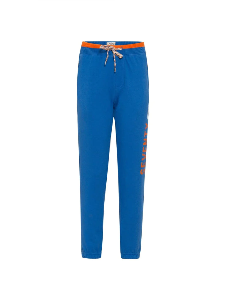 Palace Blue Jockey Boy's Super Combed Cotton Rich French Terry Graphic Printed Joggers