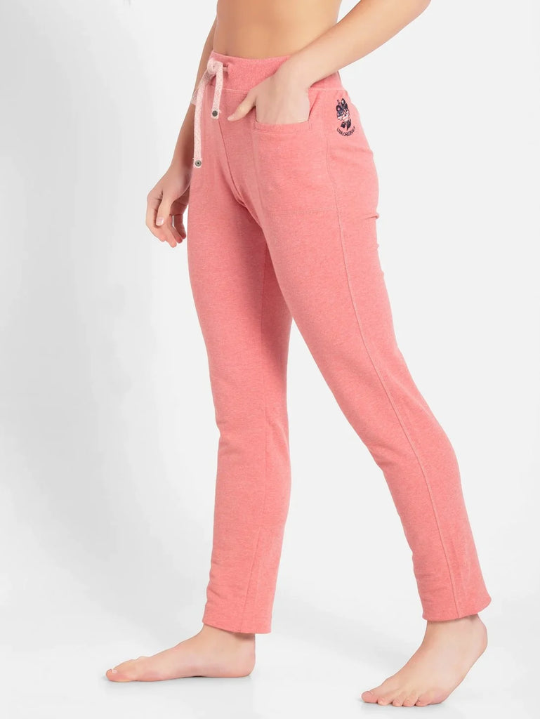 Passion Red Melange JOCKEY Track Pant for Women