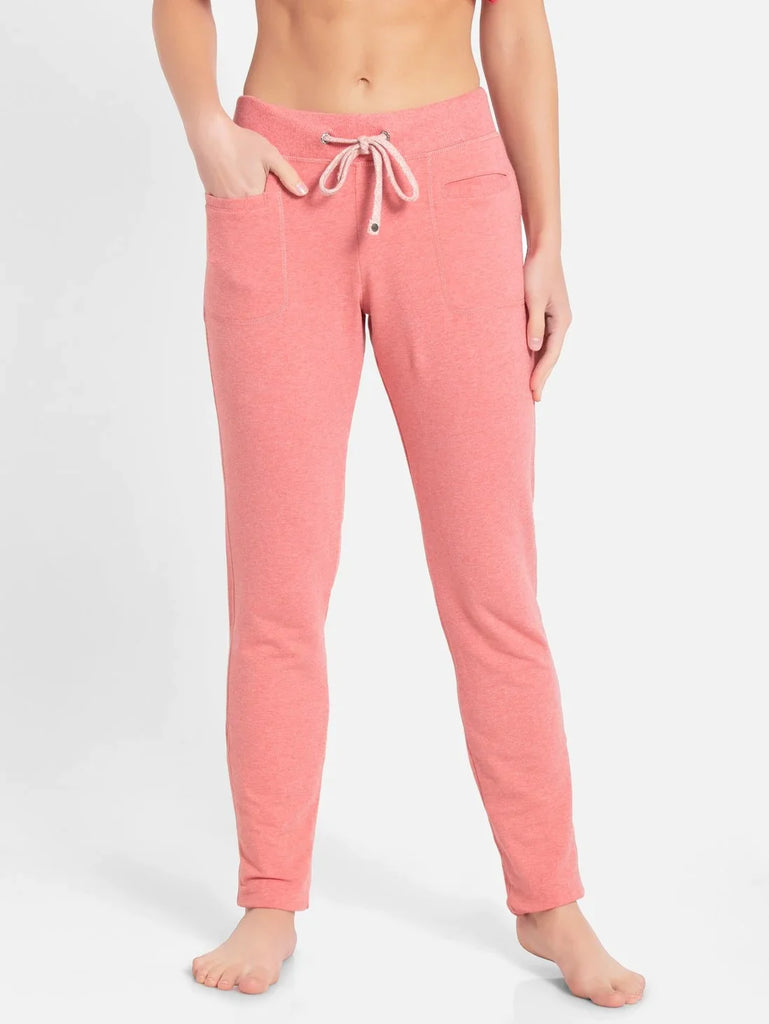 Passion Red Melange JOCKEY Track Pant for Women